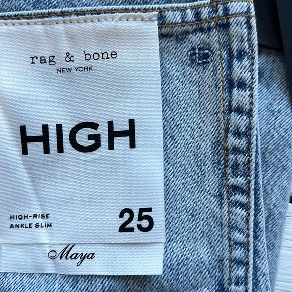 NWT rag & bone Maya High-Rise Ankle Slim in Belmar size 25 $225 - Picture 12 of 14